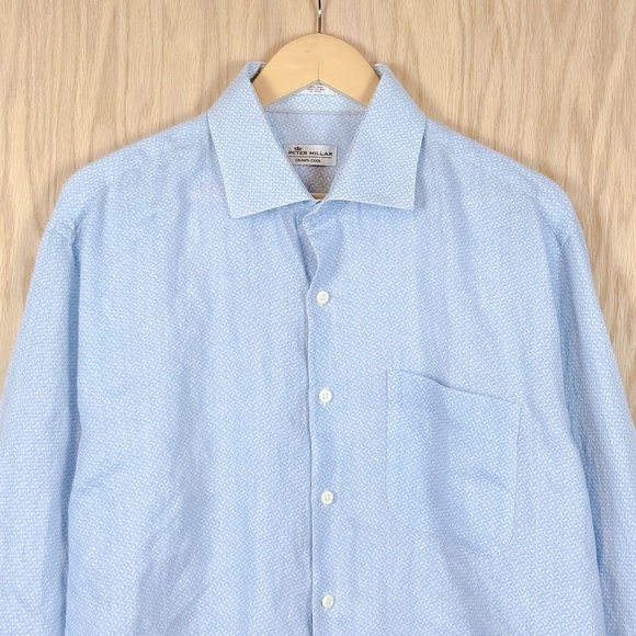 Peter Millar Crown Cool 100% Linen Button Up Shirt - Picture 2 of 12